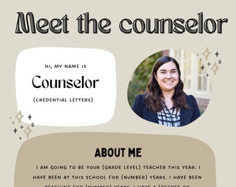 Meet the Counselor Template Etsy Australia