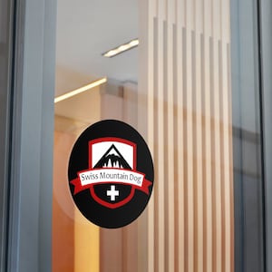 Swiss Mountain Dog Round Vinyl Stickers - 2&quot; to 6&quot;