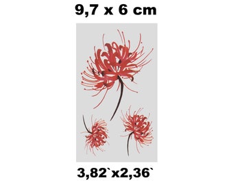 Buy 10 pcs Red Spider Lily Tattoos Set  neartattoos