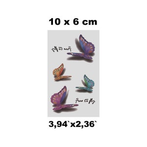 Temporary Tattoo Butterfly Set of 2