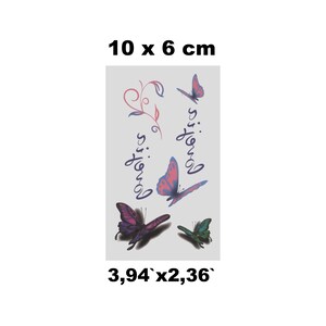 Temporary Tattoo Butterfly Set of 2