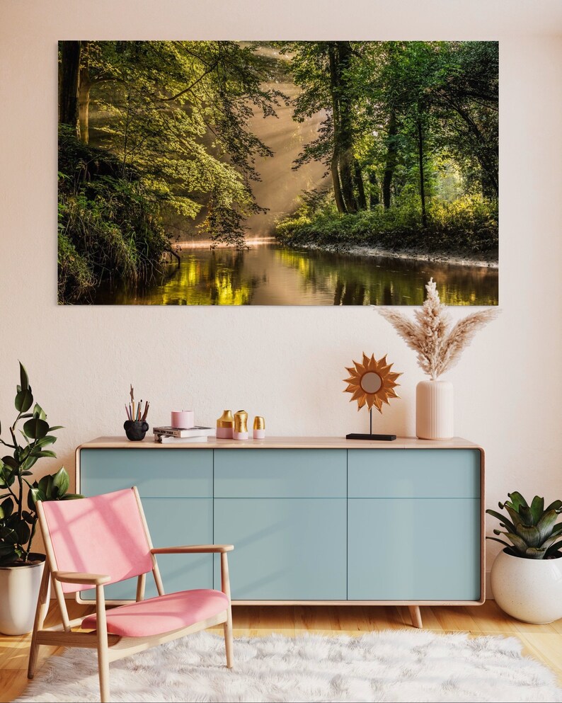 Large Forest Wall Art Canvas Landscape Picture Etsy