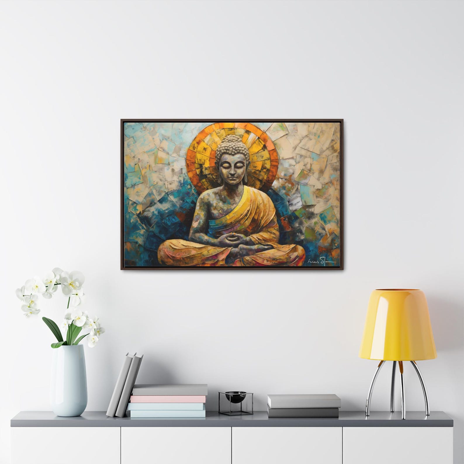 Buddha Canvas, Meditation Wall Art, Zen Home Decor, Yoga Room