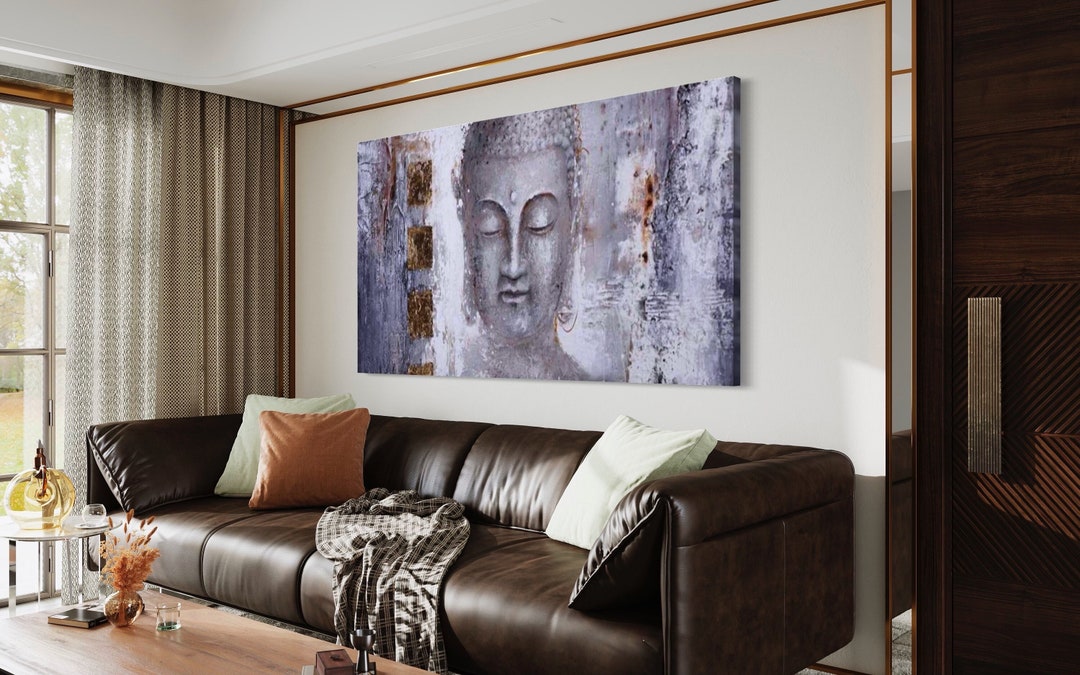 Large Size Lord Buddha Wall Art Canvas Wall Hanging for Living Room ...