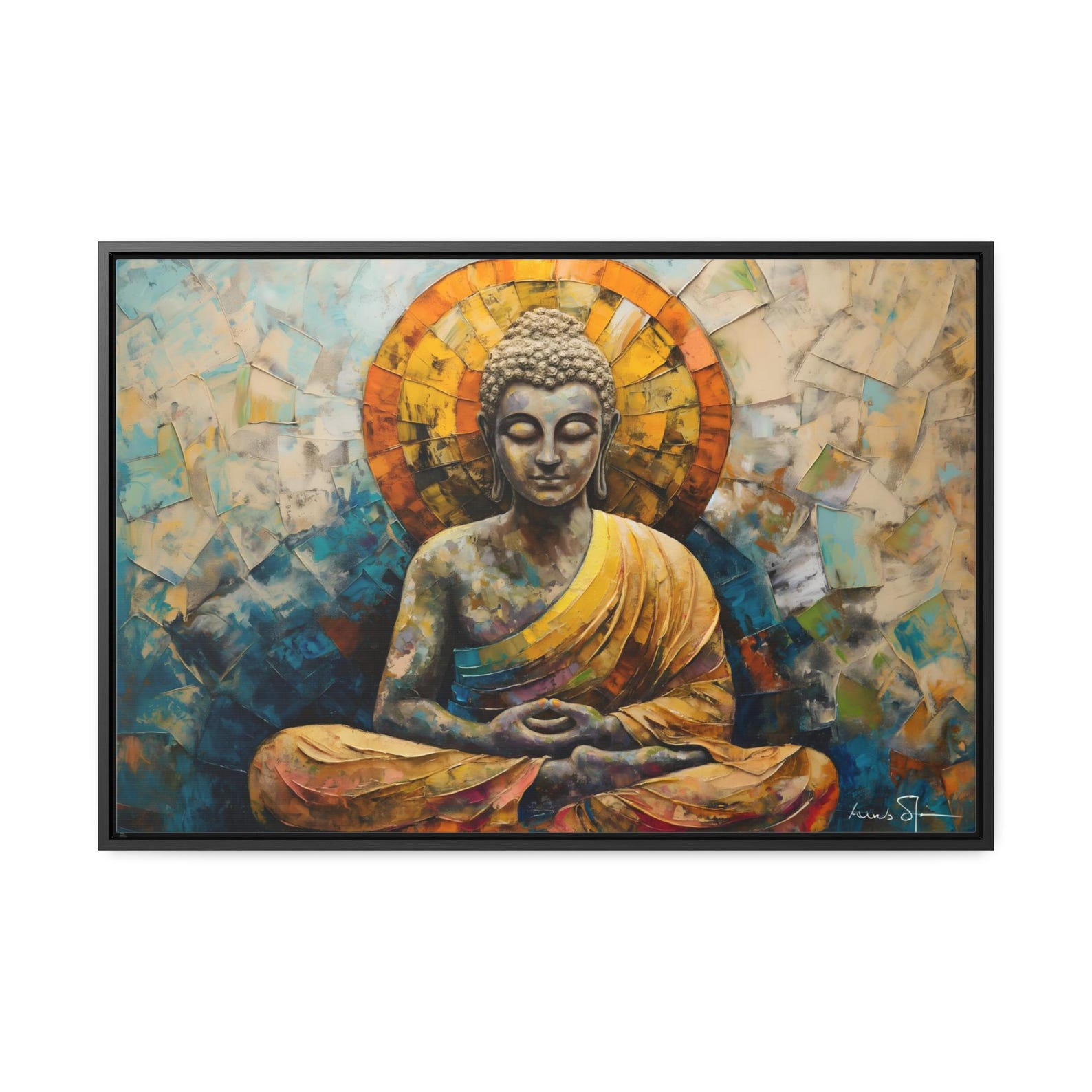 Buddha Canvas, Meditation Wall Art, Zen Home Decor, Yoga Room