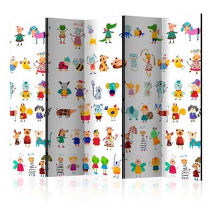 room divider / Paravent - Cartoon Pets II - 225x172 cm.