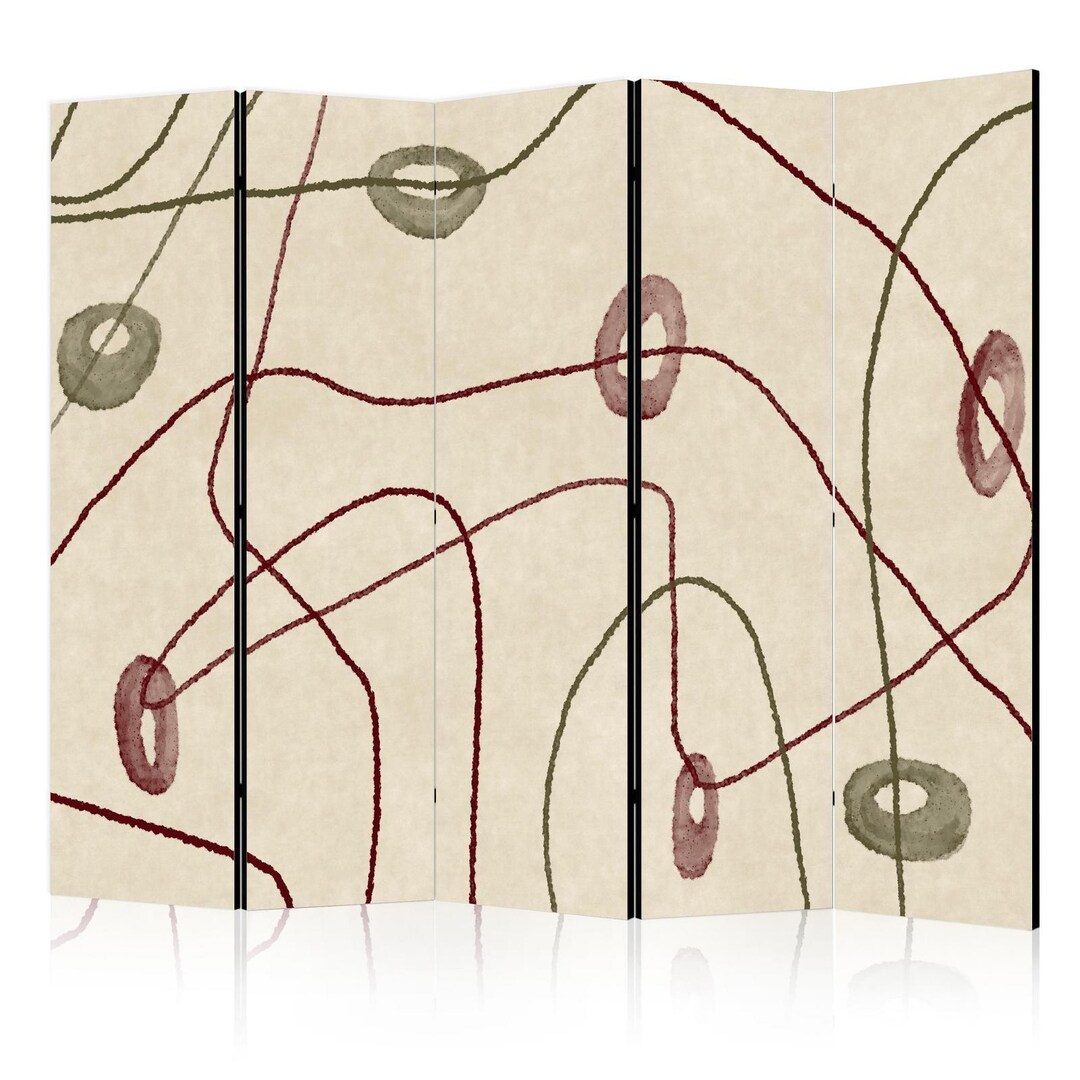 Single-panel Room Divider/room Divider/screen - Labyrinth With Beads ...