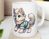 Cute Wolf dressed like sheep Mug | Funny gift | Wolf lover gift | Ceramic Mug 11oz | Wolf in sheep clothing