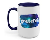 Positive cup | Hopeful gift | Two-Tone Coffee Mugs, 15oz | grateful Retro