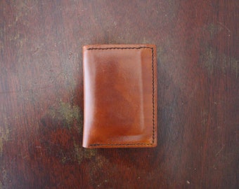 Handmade Full-Grain Vegetable Tanned Leather Bifold Wallet (English Bridle)