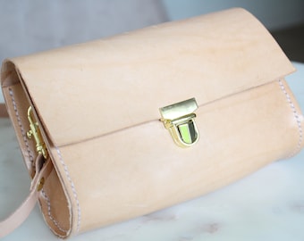 100% Handmade Full-Grain Leather Purse/Crossbody Bag