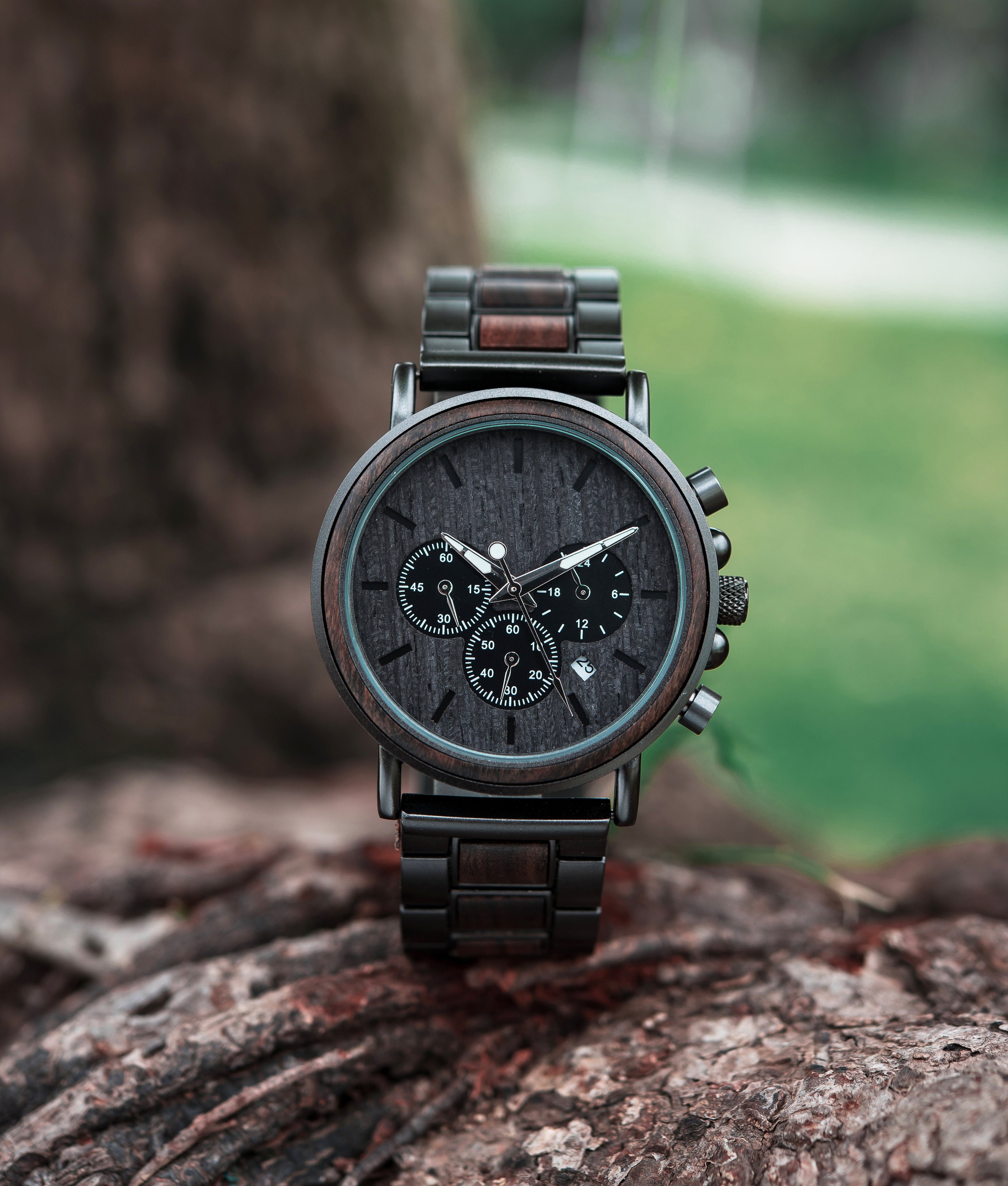 ENGRAVED WOOD WATCH Wooden Watch For Him Custom Wood Watch Handmade Elegant Mens Wrist Watches Heart Warming Gift For Dad Husband Friend Etsy Mexico