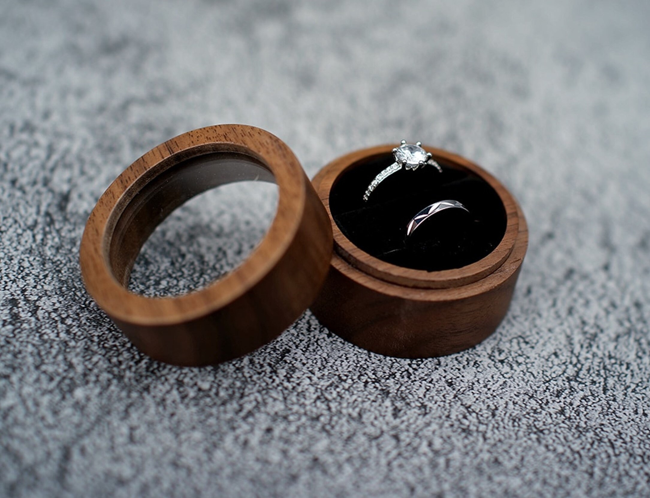 Happenings Boîte à Bagues Personnalisée, Boîte à Alliances En