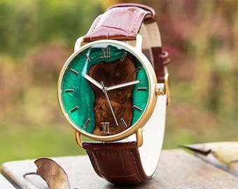 WOODEN WATCH - Engraved watch for man - Personalized watch - Watches for men - Watch gift for man - Wooden watch for Dad/Husband