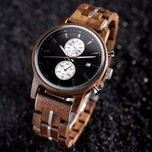 ENGRAVED WATCH - First Fathers Day gift - Birthday gift - Wooden watch for men - Boyfriend birthday gift - Personalized groomsmen gift