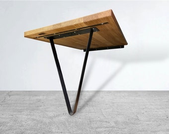 Custom-made table leg for a wall board / wall table / hairpin leg / table base / table skid