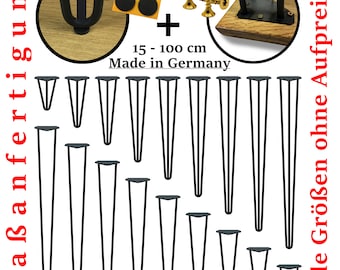 Maßanfertigung Hairpin Legs !! 15 - 100 cm !! Stabile Haarnadelbeine Hairpins Tischbeine Tischkufen Esstisch Hairpinlegs Tischfüße Bankbeine