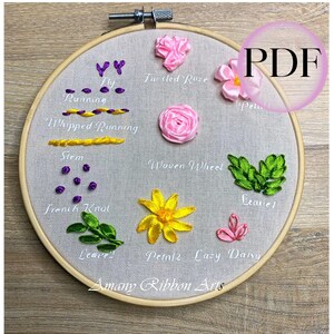 Ribbon Embroidery Stitches: Beginner's Guide PDF Pattern image 2