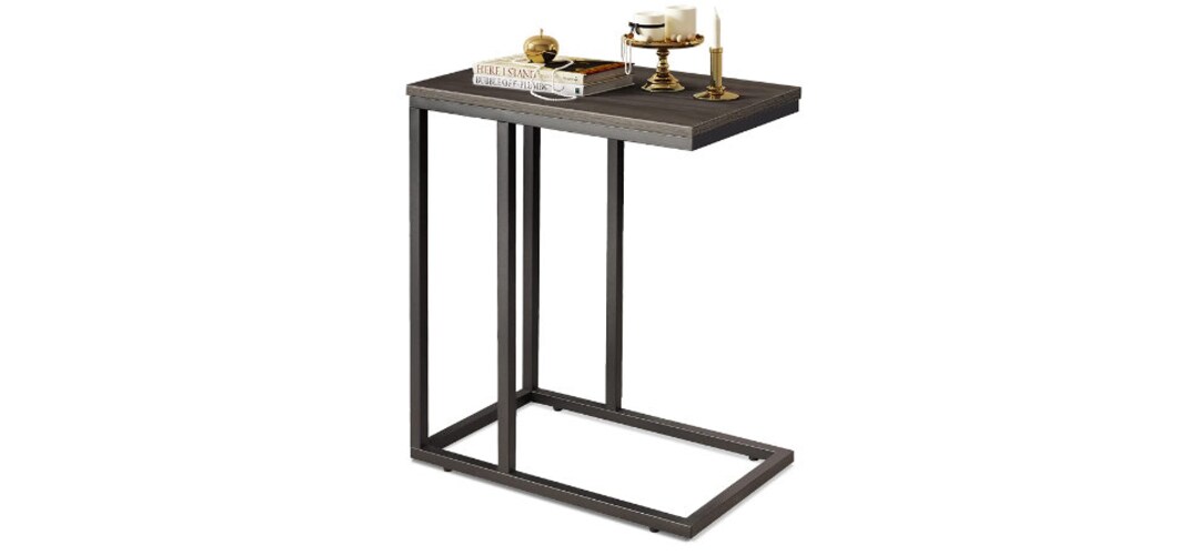 Side Table C Shaped End Table for Couch Sofa and Bed Large Etsy