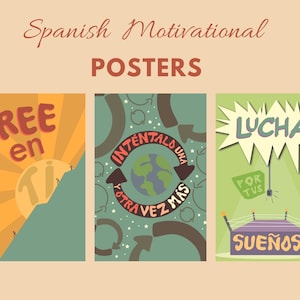 Spanische Motivationsposter, zweisprachige Klassenzimmerdekoration, spanische Klassenzimmerposter, spanische Digitaldrucke, frases motivadoras