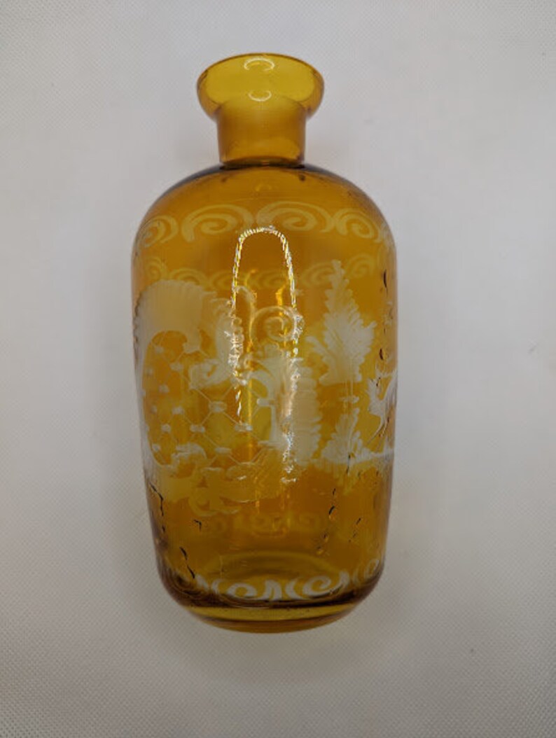 Frosted Orange Glass Vase Etsy