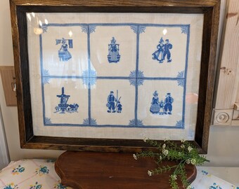 Vintage Needlepoint Framed Art