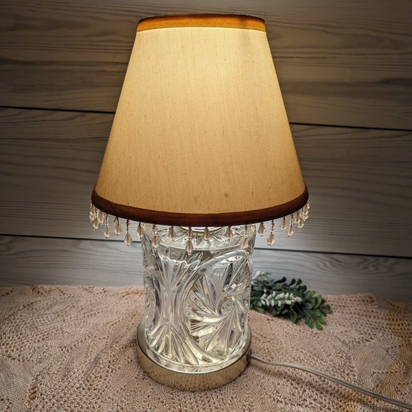 Lead Crystal Vintage Lamp Etsy