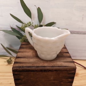Vintage White Milk Glass Creamer