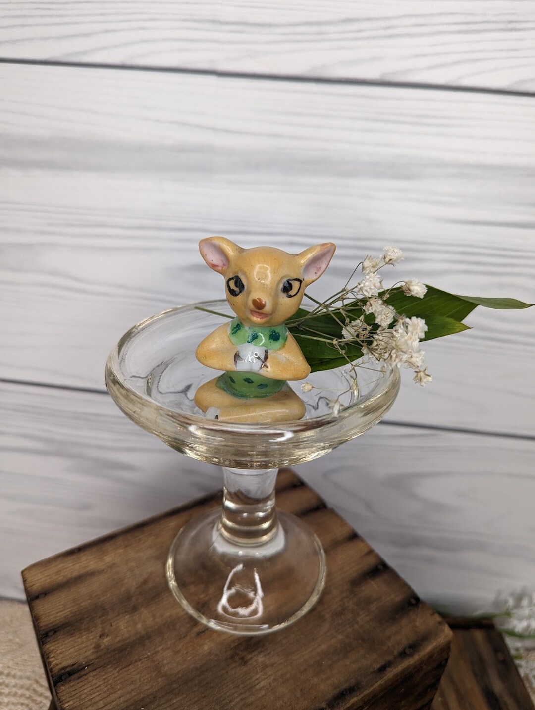 Vintage Ceramic Deer Figurine Etsy