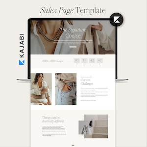 Kajabi Sales Page Template with Prompt Kajabi Template Kajabi Landing Page Kajabi Sales Page for Coach Kajabi Sales Page for Course Creators