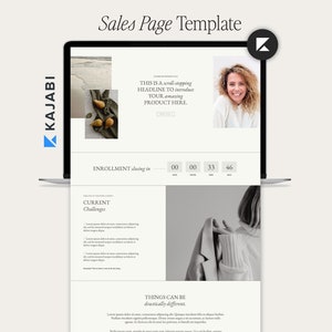 Kajabi Sales Page Template with Prompt Kajabi Template Kajabi Landing Page Kajabi Sales Page for Coach Kajabi Sales Page for Course Creators