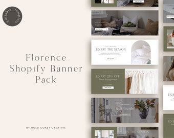 Editable Shopify Website Banner Template, Modern Design (Instant Download)