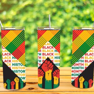 Black History Month 20oz Tumbler Wrap Design