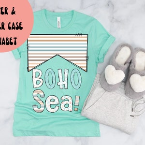 Ultimate Boho Sea Doodle Font : 76 PNG&#39;s