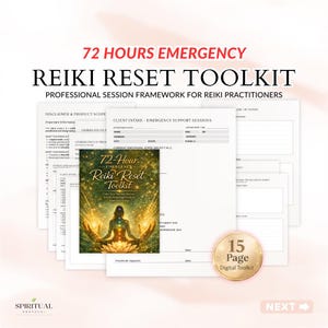 Kit di strumenti per il ripristino di emergenza Reiki di 72 ore, ammissione, modulo di sessione, copioni e affermazioni