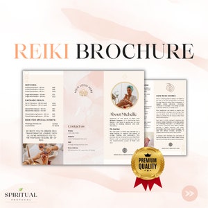 Broszura Reiki - Broszura Reiki Trifold [Ekskluzywna oferta ETSY]