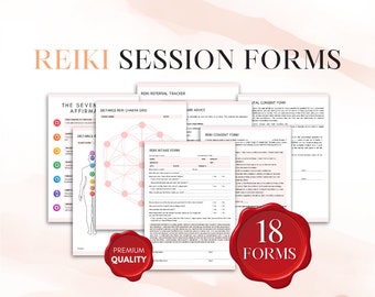 Reiki Business Forms Bundle: Client Intake, Consent, Chakra Guide (Digital Download)