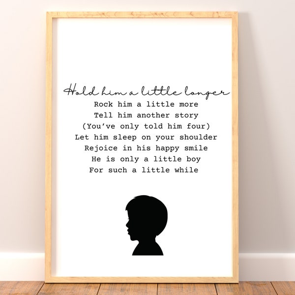 Hold Him a Little - Etsy