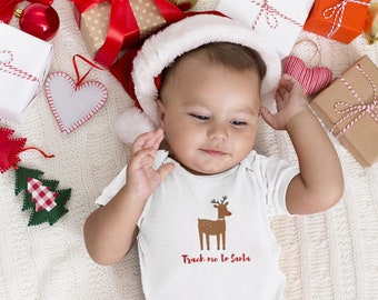 Trach me to Santa / Bambino con tracheostomia / Regalo di Natale per la TIN / Tutina a maniche corte per neonati®