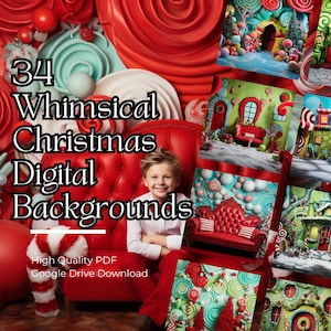 34 skurrile digitale Hintergründe - Märchenbuch, Rot & Grün, Gestohlenes Weihnachten