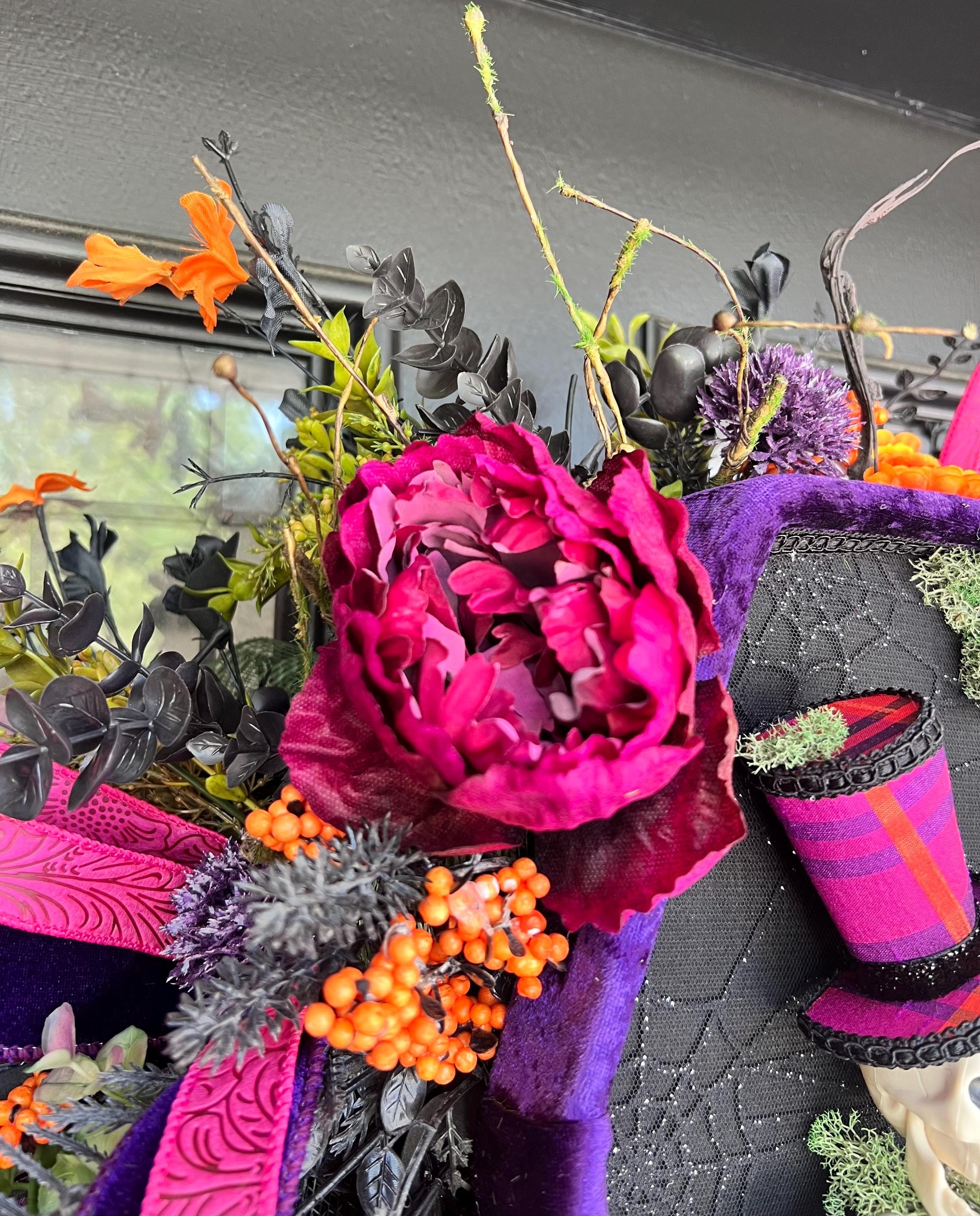 Halloween Swag, Skeleton Swag, Spooky Wreath, Gothic Wreath