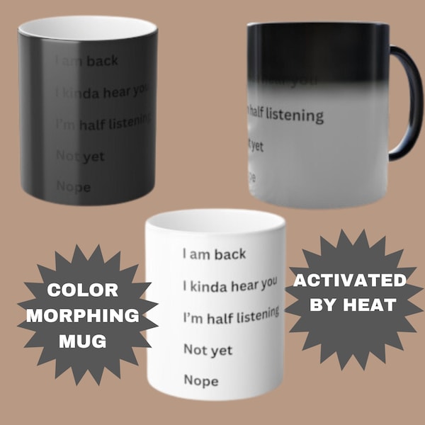 Heat Activated Coffee Mug Etsy