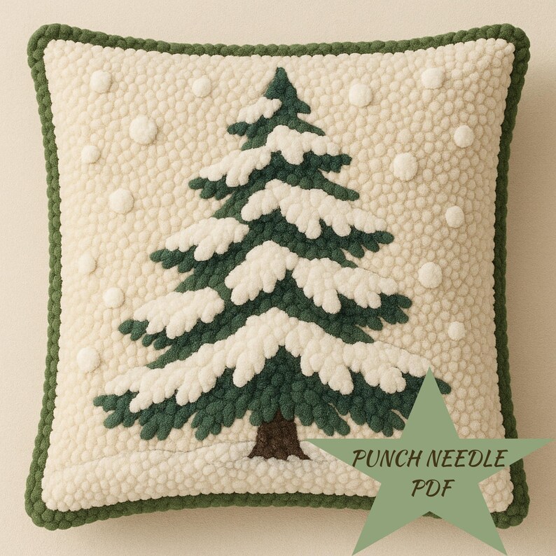 Christmas Bookish Tree Punch Needle Pattern – DIY Embroidery PDF ...