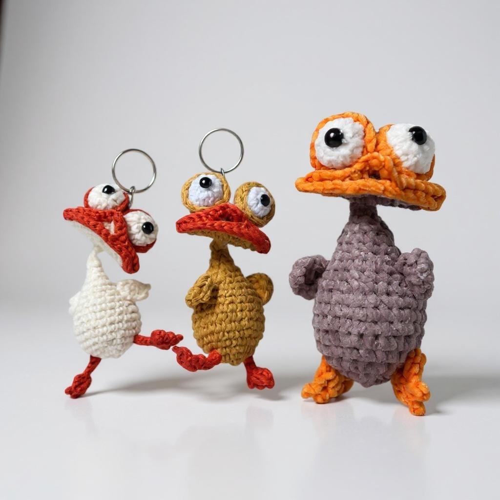 Porte-clés Canard Avec Message Inspirant - Breloque Pour Sac Ou Clés - Cadeau Mignon Et Encourageant