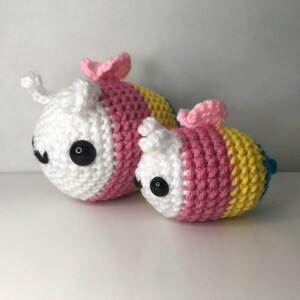 Pansexual Pride Crochet Bee Amigurumi Pride Pal Handmade Stuffed Plushie