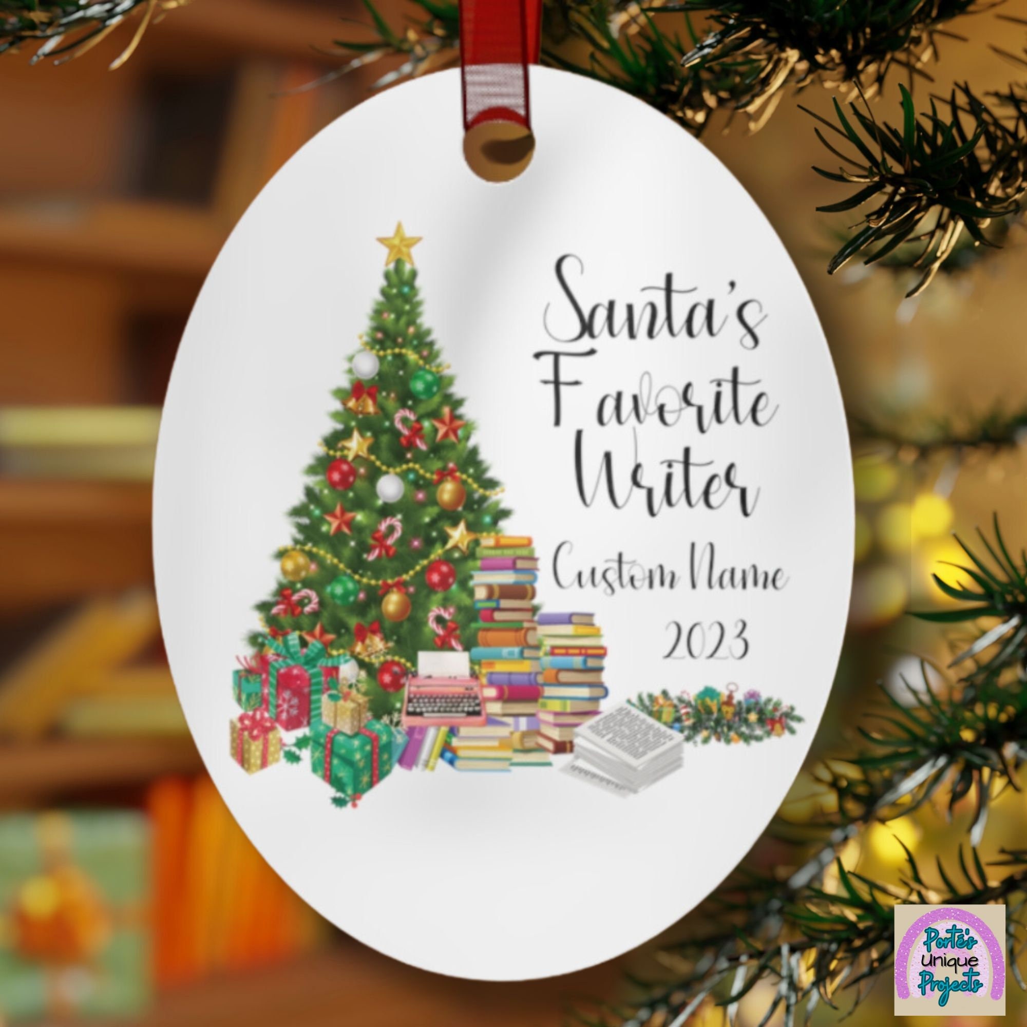 Writer Christmas Ornament 