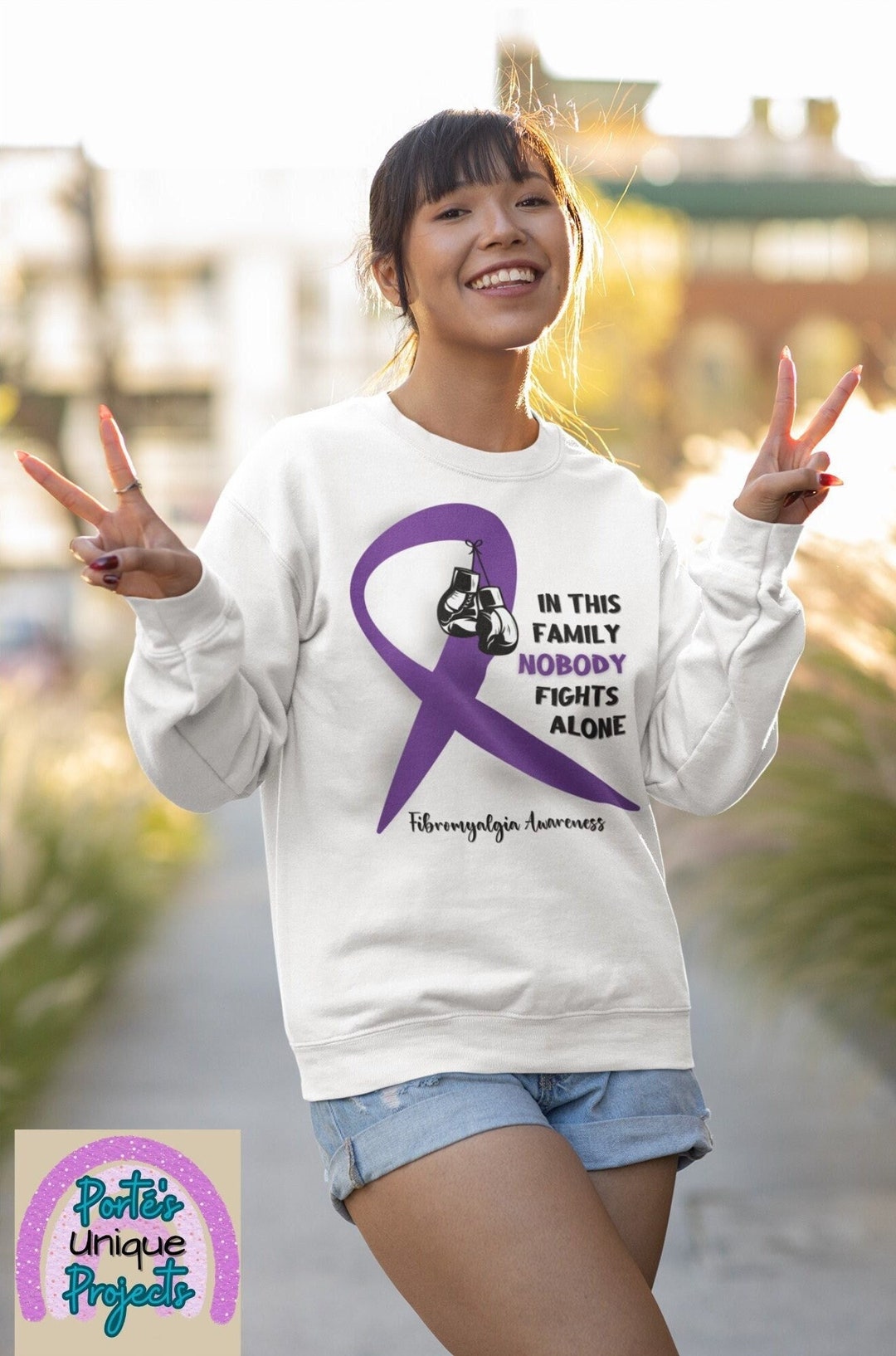 CUSTOMIZE Fibromyalgia Ribbon Fibro Fighter Invisible Etsy