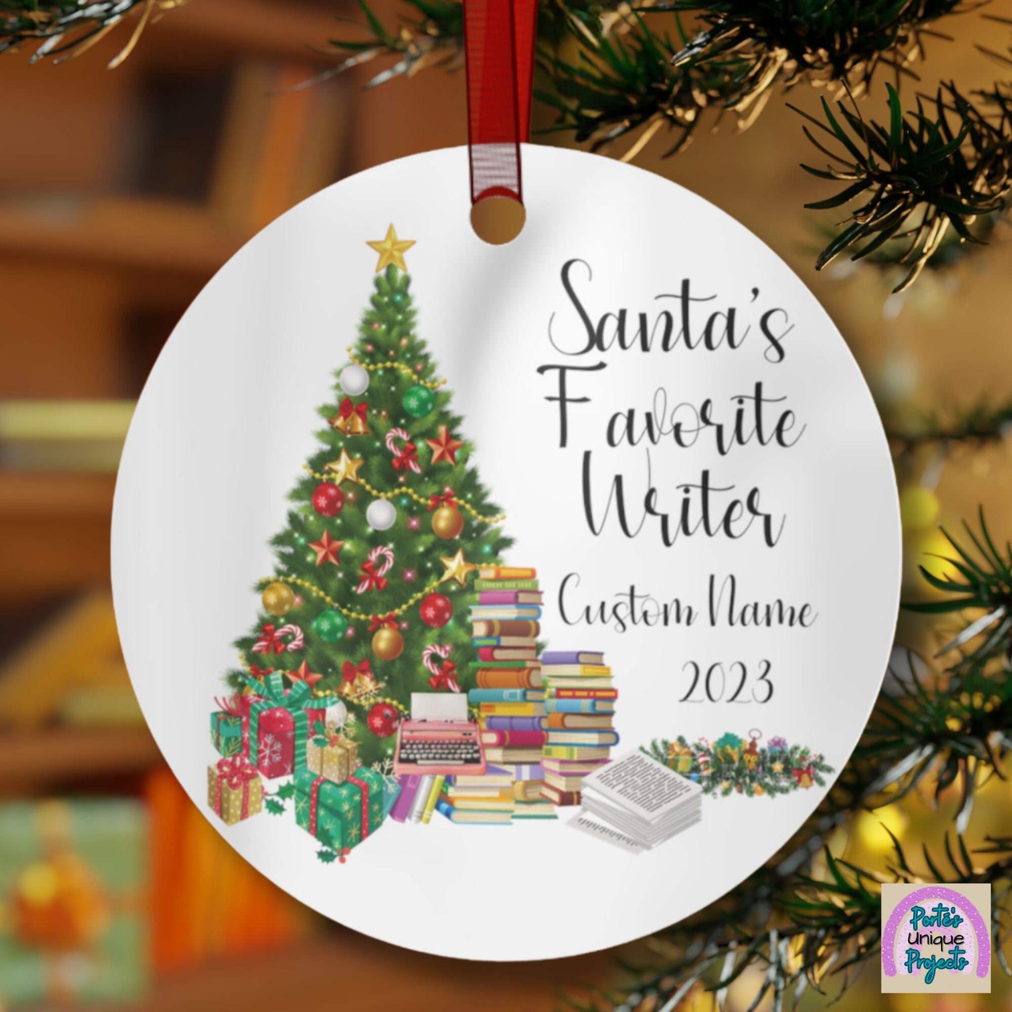 Writer Christmas Ornament 