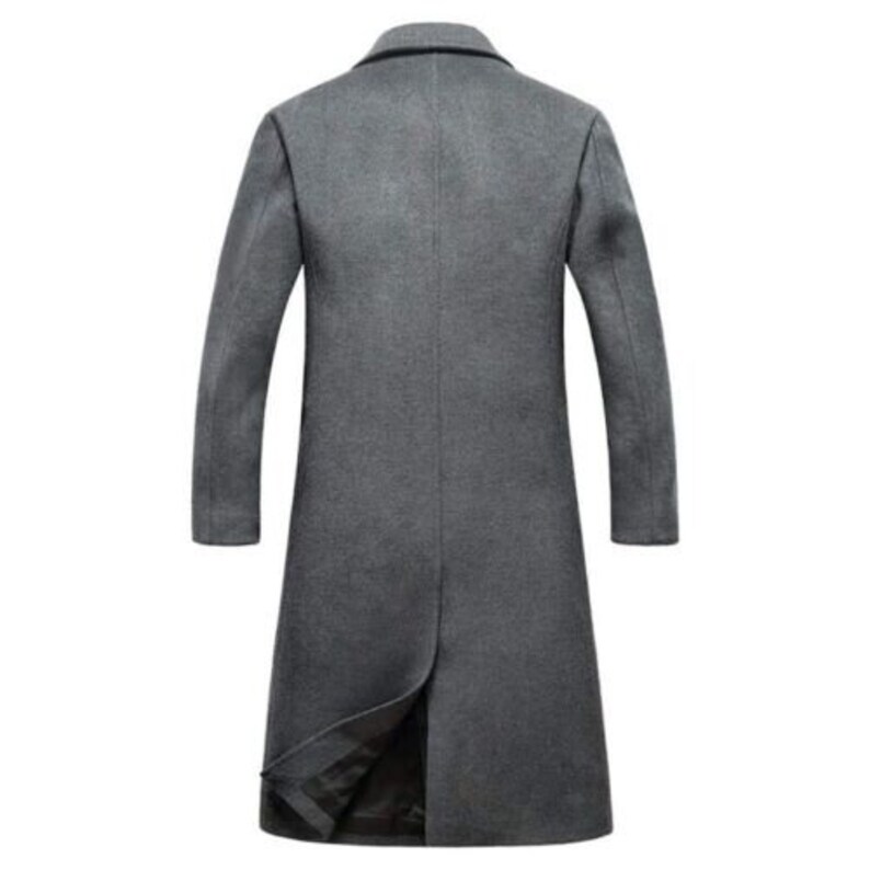 Custom Made Mens Wool Coat, Men's Casual Single Breasted Stand Collar