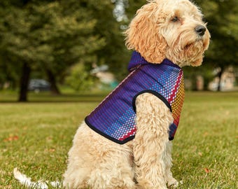 Sudadera con capucha a rayas Fiesta para mascotas, suéter mexicano tipo manta para perros